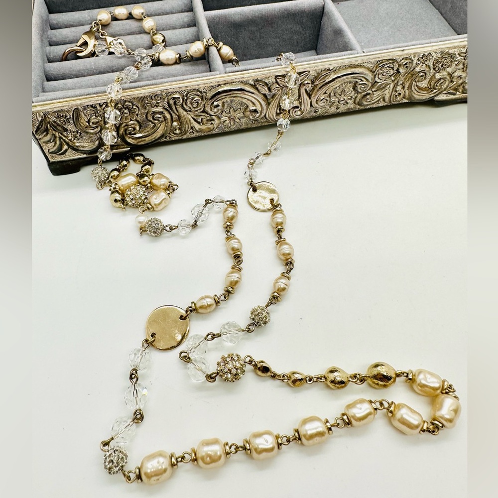🔥Beautiful Pearl Statement Crystal Necklace